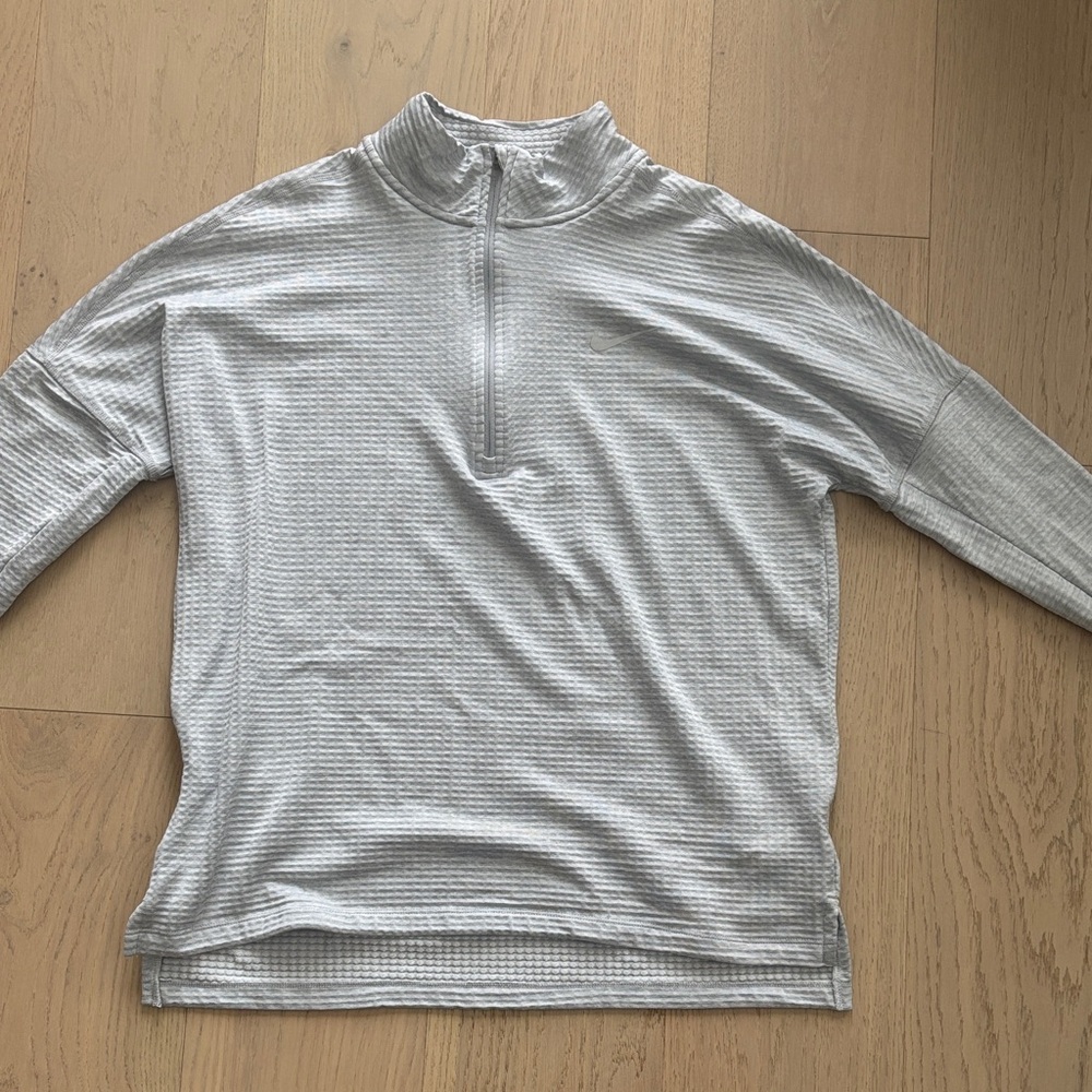 Women’s Nike Gray Quarter-Zip Sweater